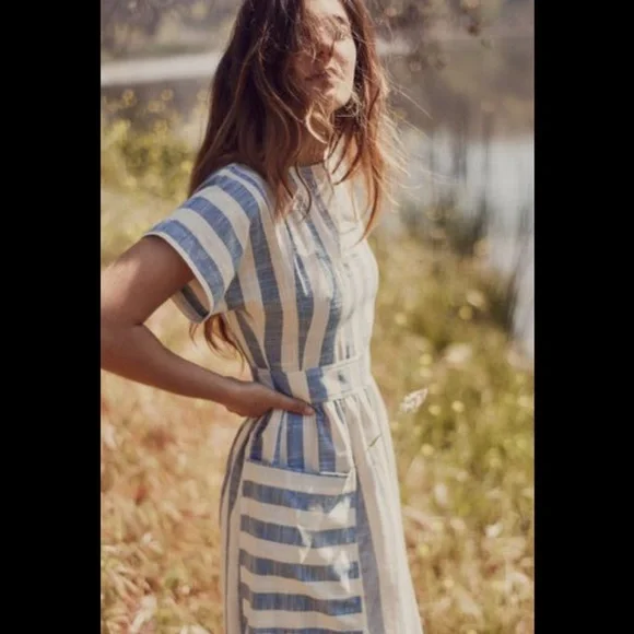 NWT Christy Dawn The Jane Dress In Pink Harvest Stripe Size XL - Picture 5 of 16